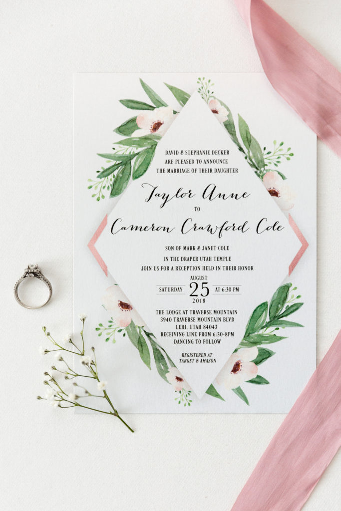 Utah Wedding Photographer, Utah Invitation Design